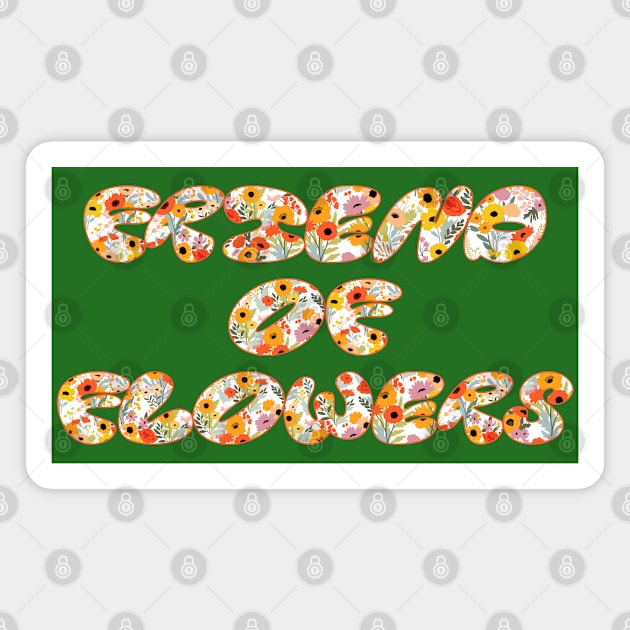 Friend of Flowers (orange) Magnet by Four Season Foraging